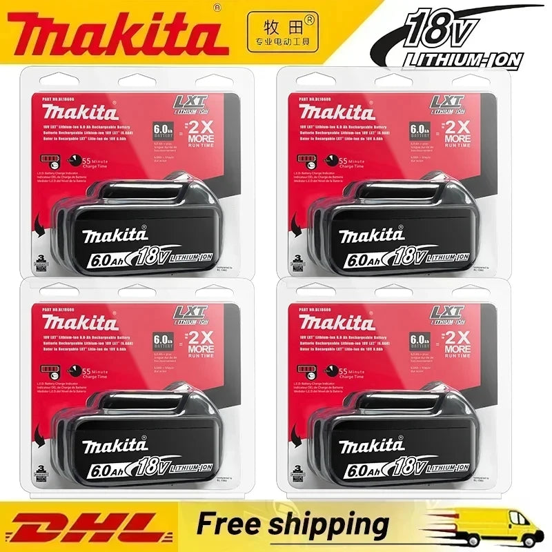 Makita 18V 6.0Ah Battery Original Lithium Ion Rechargeable Battery 18V 6000mAh Replacement Battery BL1860 BL1850 BL1820B BL1860B