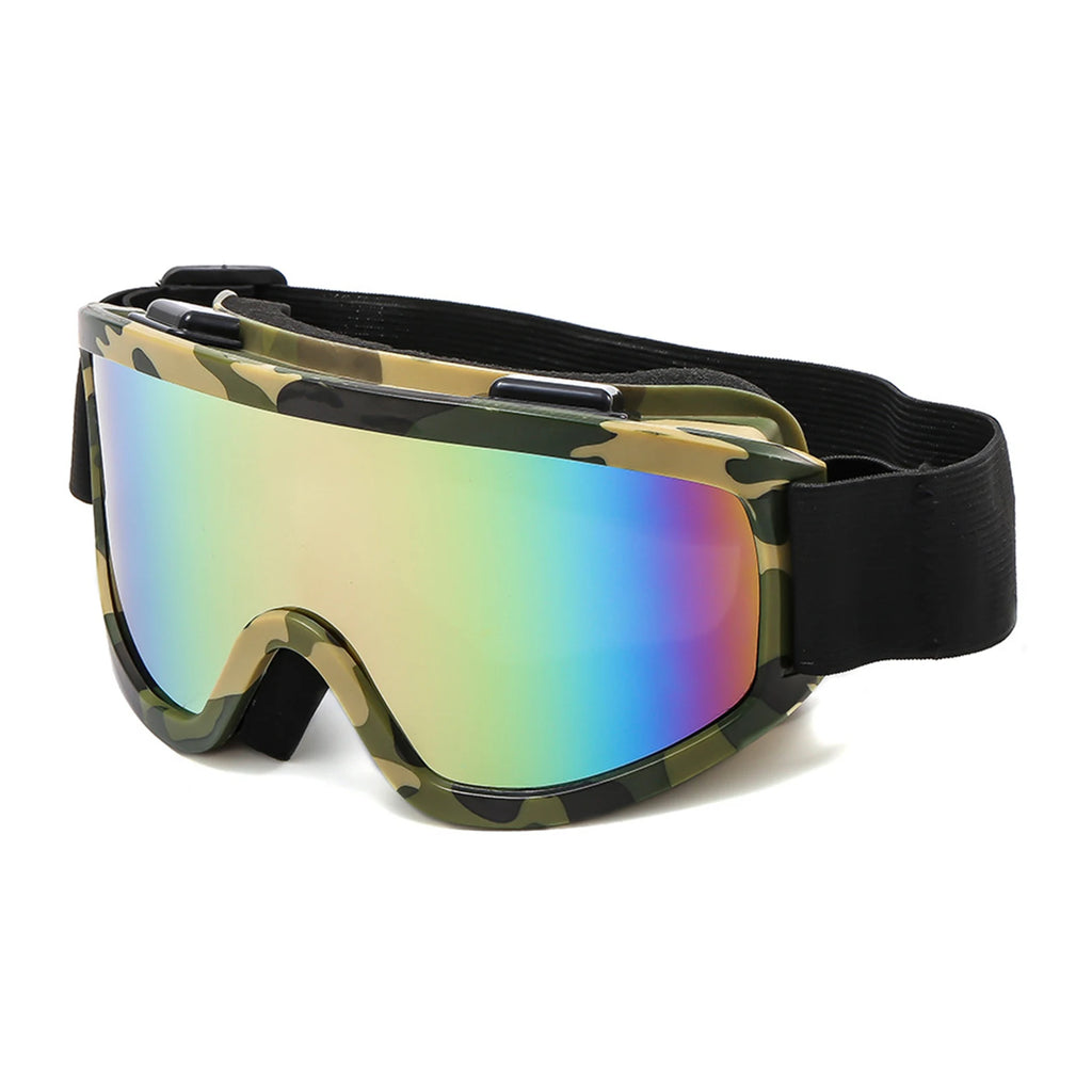 Large Frame Ski Goggles With Colorful Lens Anti Fog Mountain Skiing Goggles Outdoor Sport Snow Snowboard Goggle For Adult Youth