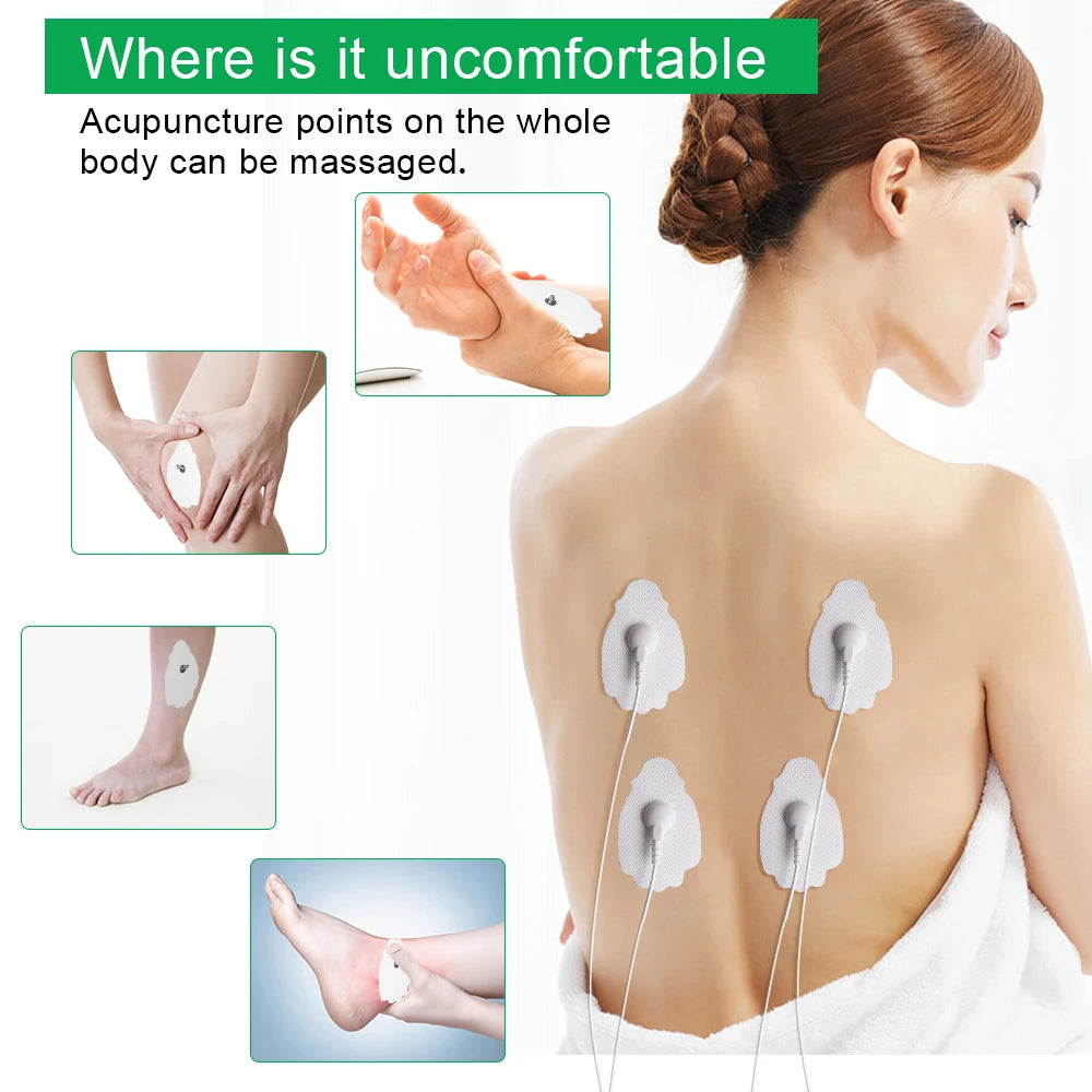 100/50PCS Electrode Pads Gel Patch For TENS Acupuncture Electrodes Pulse Digital Massager EMS Nerve Muscle Stimulator Stickers