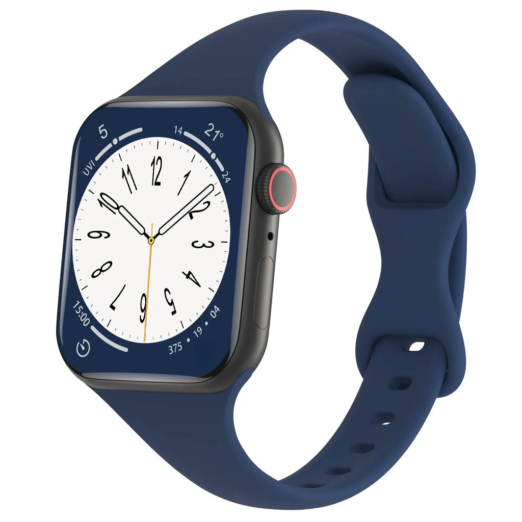 Silicone loop For Apple Watch Band 45mm 44mm 40mm 41mm 49mm Elastic Belt bracelet iWatch series ultra 5/4/3/SE/6/7/8 Strap