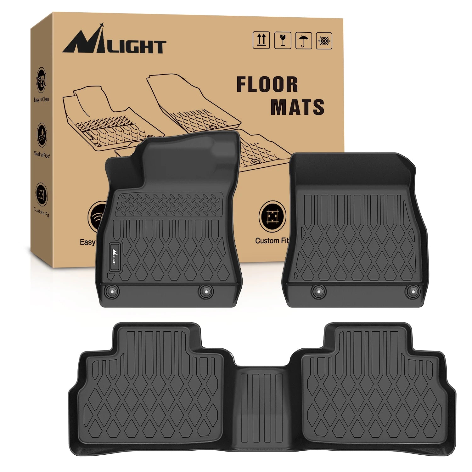 Nilight Custom Fit TPE Floor Mats All Weather Waterproof Heavy Duty Car Floor Liners for Nissan Altima 2007-2025 Rogue 2014-2025 Pathfinder 2013-2025 Murano 2019-2025 Sentra 2014-2025 Titan Titan XD Frontier Ariya Kicks Armad