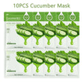 10pcs Sheet Mask Skin Care Plant Facial Mask Moisturizing Oil Control Face Care Masks Shrink Pores Beauty Health Face Patches