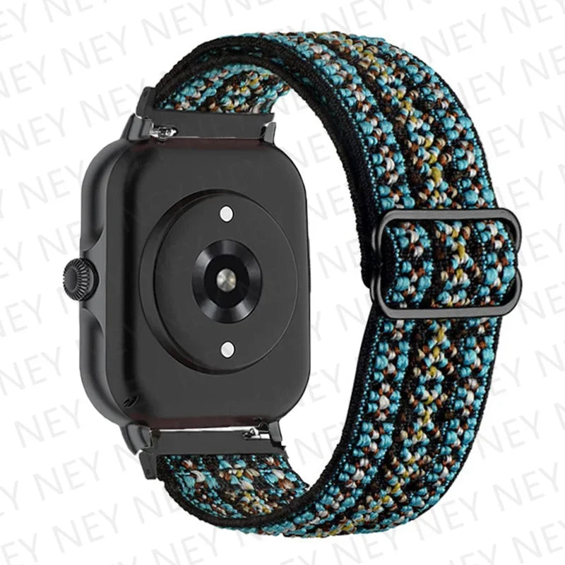 Shiny Elastic strap For Amazfit gts 4-3-2-2e-mini/bip-U-S-lite/Stratos 2 20mm/22mm band Bohemian Pride bracelet gtr-4-3-3pro-2e