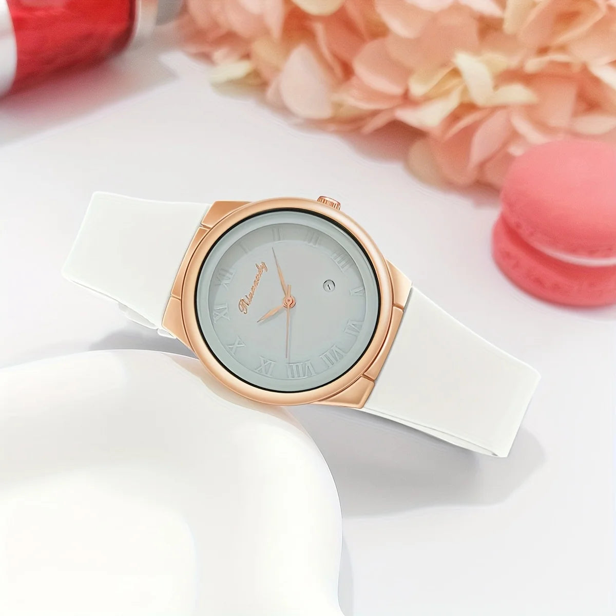 Fashion Roma Dial Women Calendar Quartz Watches Casual Silicone Band Ladies Sports Wristwatch Reloj Mujer