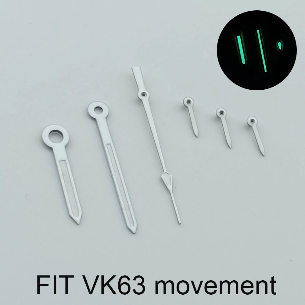Watch Hands Accessories Hands for VK63 Quartz Movement Watch Accessories Watch Parts for Wristwatches