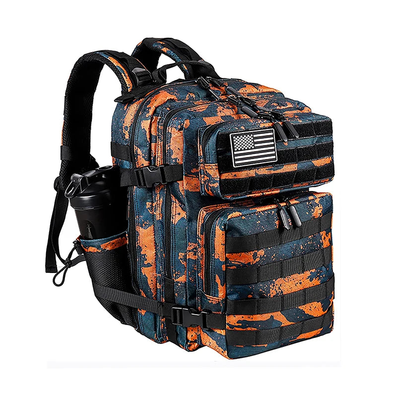 LHl 35L Tactical Backpack Small Athlete Gym Bag for Men/Women Qutdoor Travel Hiking Molle Rucksack with Bottle Holder