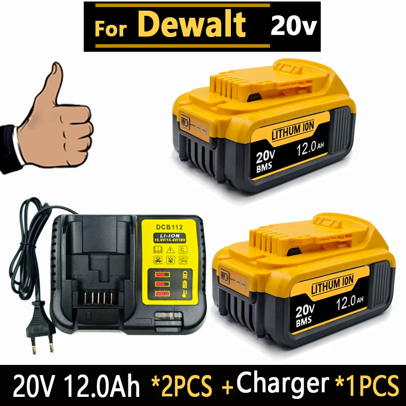 New High-Power for DEWALT 20V/60V Battery DCB200 DCB205 DCB206 * Power Tool 18V Battery 3AH 8AH 12AH 18AH Batteries DCD805