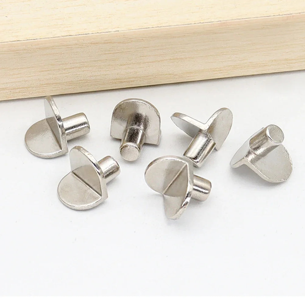 20pcs 5mm L - Shaped Shelf Support Studs: Fix Wooden/Glass Boards in Cabinets, Ideal Furniture Bracket Holders
