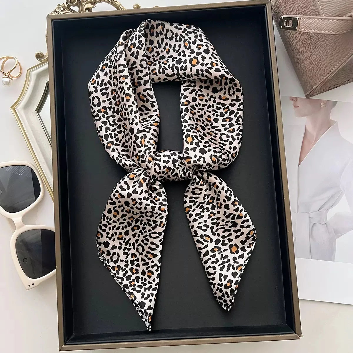 2025 New Yellow Lemon Print Square Silk Scarf for Women 70*70cm Neck Ties Fashion Decorate Neckerchief Female Hijab Bag Ribbions