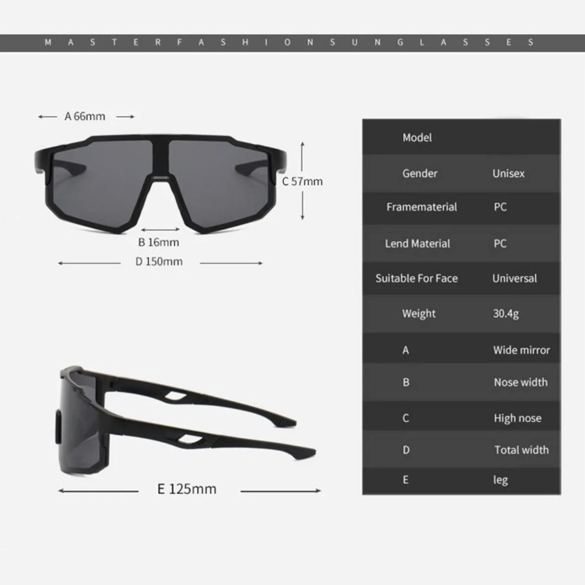 Cycling Sunglasses Anti-Ultraviole Hiking Climbing UV400 Shades Goggles Large Frame Oversized Hiking Climbing Eyewear