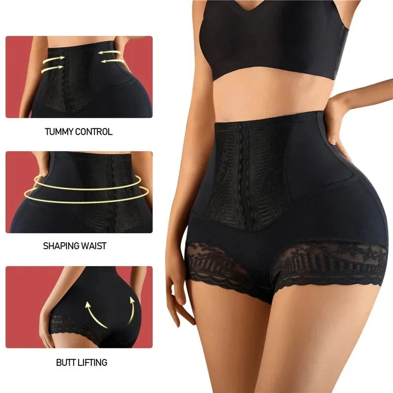 Women's Shapewear Panties High Waist Flat Belly Shorts Butt Lifter Body Shaper Slimming Underwear Postpartum Belly Shaping Panty