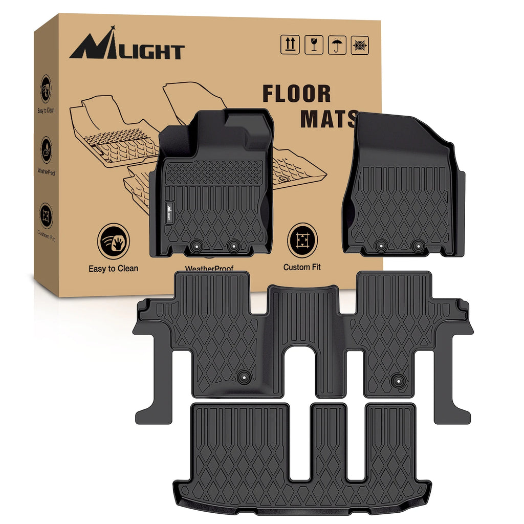 Nilight Custom Fit TPE Floor Mats All Weather Waterproof Heavy Duty Car Floor Liners for Nissan Altima 2007-2025 Rogue 2014-2025 Pathfinder 2013-2025 Murano 2019-2025 Sentra 2014-2025 Titan Titan XD Frontier Ariya Kicks Armad
