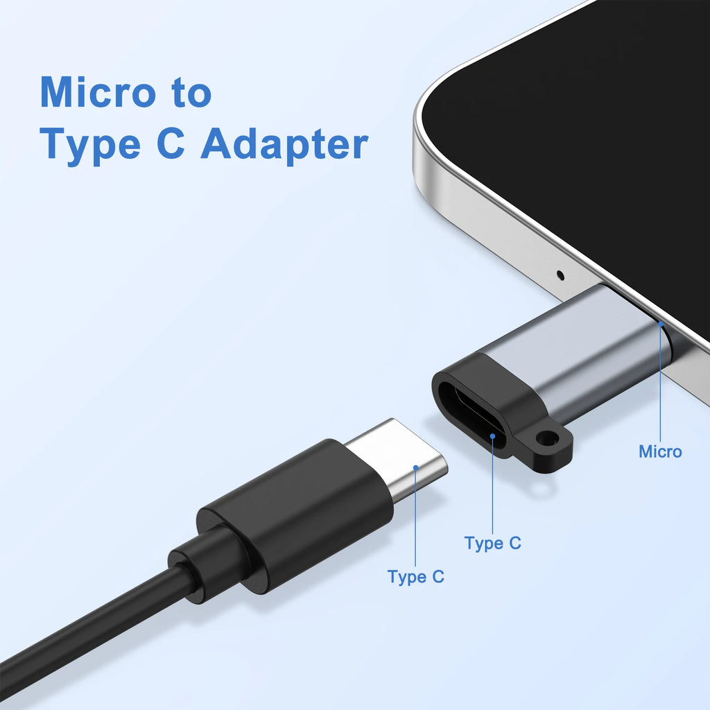 1-3 Pieces Female Type-C to Micro USB Male Connector Adapter For Xiaomi Redmi Huawei Type-C Micro USB Charger Adapter Converter