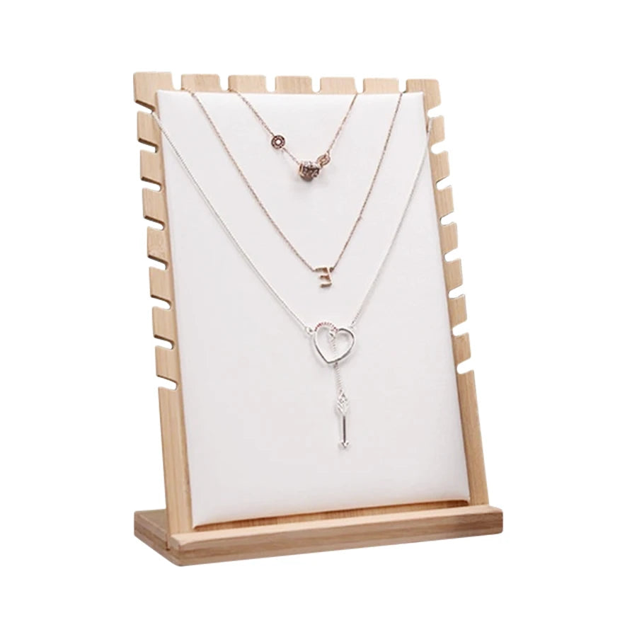 Creative Solid Wooden Necklace Frame Fashion Jewelry Display Frame Pendant Support Jewelry Display Props