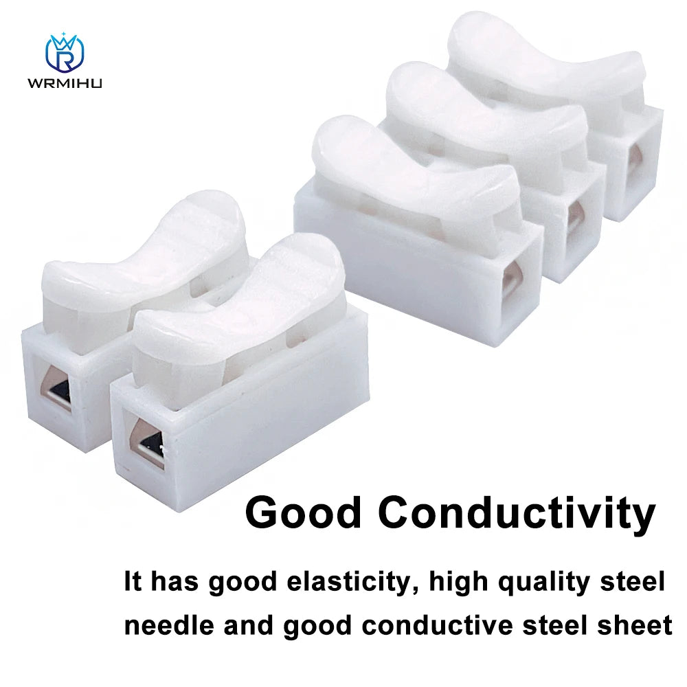 CH-2 3CH Cable Wire Connector Fast Wiring Terminals Welding Quick Spring Clamp Wire Quick Connector No Screw Terminal Block 2/3P