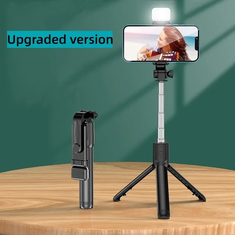 Retractable Wireless Live Broadcast Stand Mobile Phone Live Holder Smartphone Dimmable With Selfie Stick LED Fill Light Video