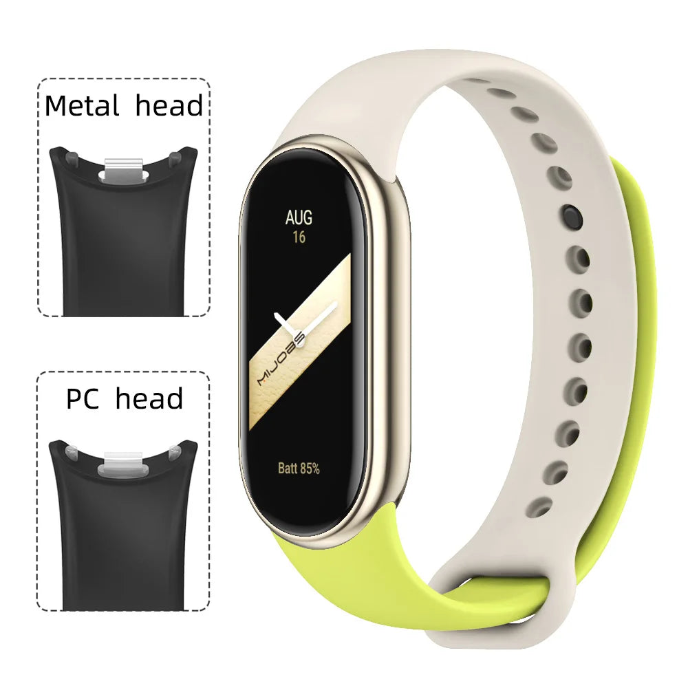 Bracelet for Mi Band 10 Strap for Mi Smart Band 10 9 8 NFC SmartWatch Sport Silicone Rubber Wristband Correa Miband 8 9 Strap