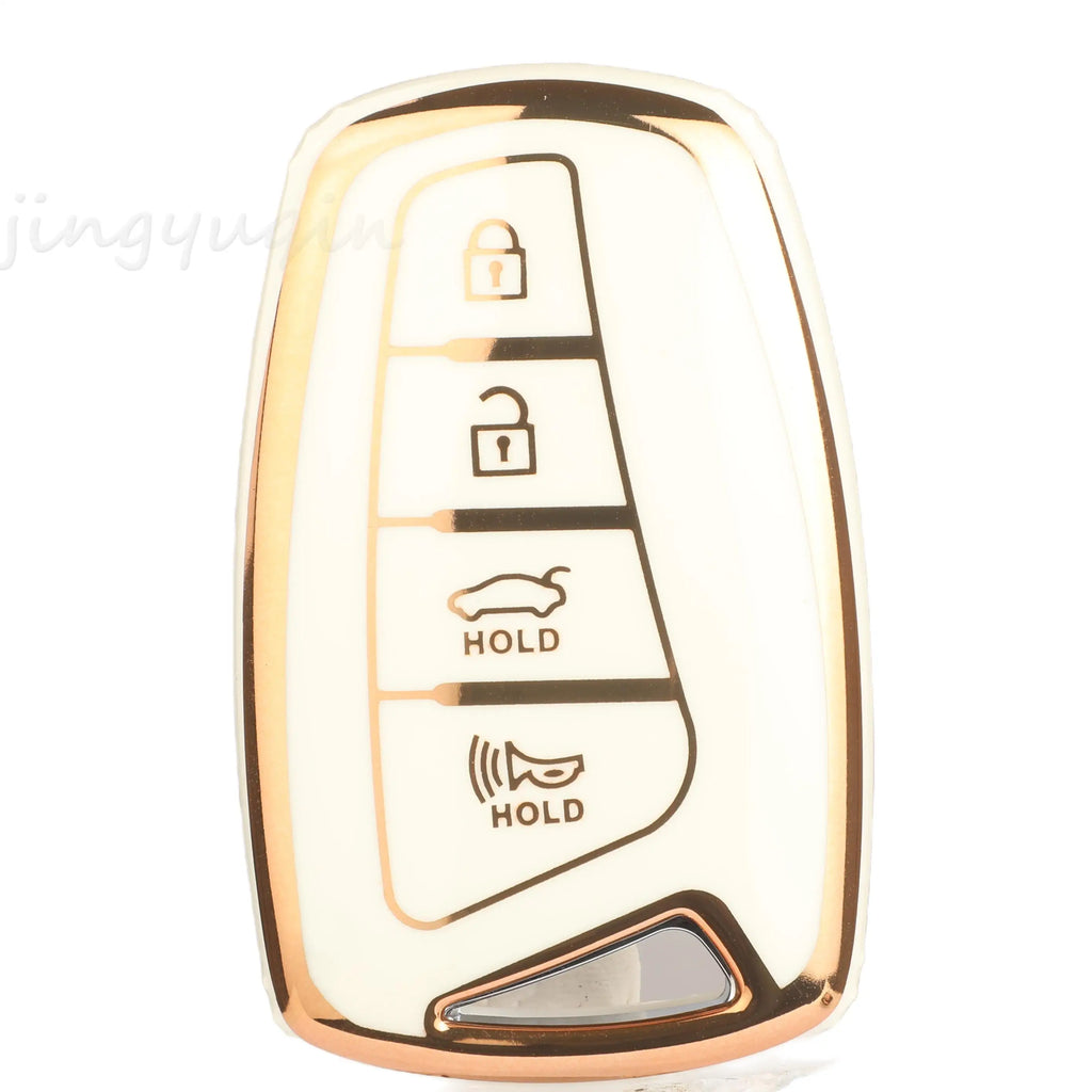 JYQ TPU Auto Key Shell Case Cover For Hyundai Grandeur HG Sedan Genesis G80 Santa Fe 3DM Grand SantaFe 2018 IX45 EQUUS Azera