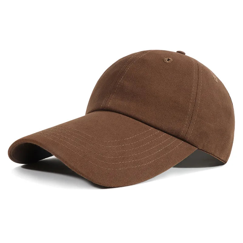 Ajustable Extra Long Bill Brim Baseball Cap Men Women 100% Cotton Visor Hat
