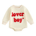 0-18M Baby Valentine Sweatshirt Romper Boys Girls Spring Fall Clothing Newborn Toddler Long Sleeve Letter Print Romper Jumpsuits