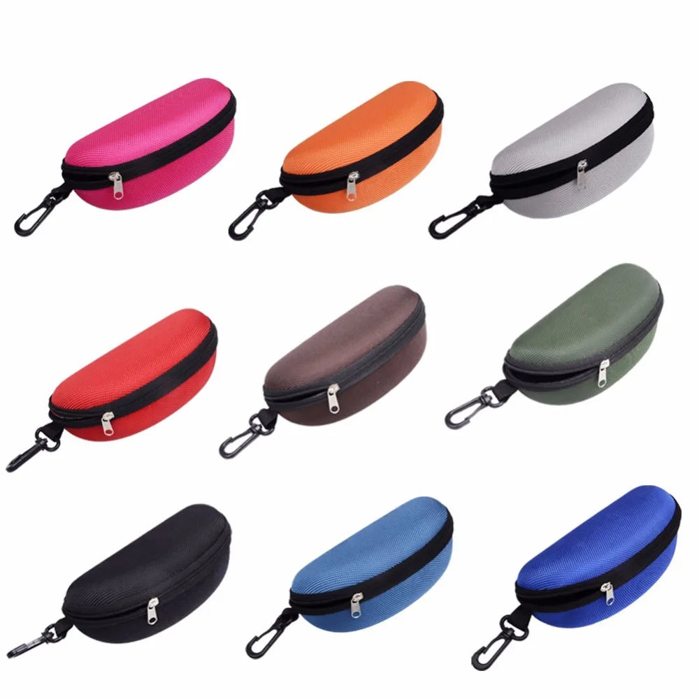 Portable EVA Glasses Case with Carabiner Hook Colorful Sunglasses Hard Case Zipper Eyeglasses Protector Box Holder New 2026