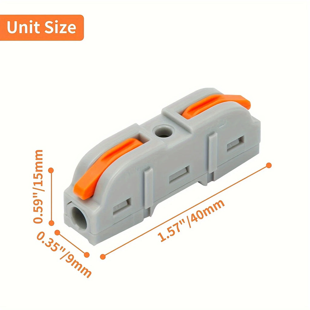 20/30/50/100 Pieces of Universal Lever-Type Cable Connectors, 1-to-1 Direct Connection Assembly Type, Electrical Connectors, Wire Terminals, Quick Connection