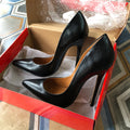 Tikicup Plus Size 47 48 Solid Matte Black 15cm Extreme Pointed Toe Stiletto High Heels Slip On Dress Pumps Fetish Unisex Shoes
