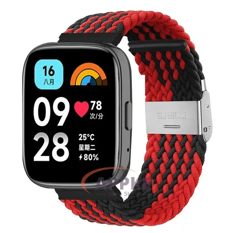 Elastic Braided Strap For Redmi Watch 5/3 Active Watchband Nylon Adjustable Quick Release Bracelet For Redmi Watch 3/5 Lite