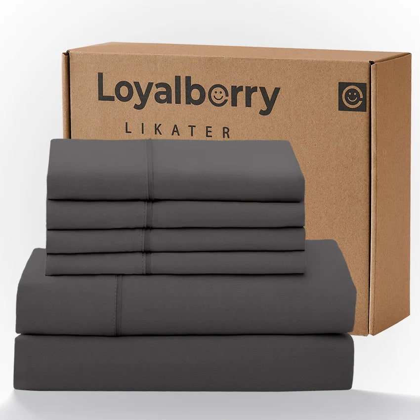 Cool & Soft Queen Size 4-Piece Bedding Set, Double-Sided Brushed Fabric, Easy Care Deep Pocket Fitted Sheet Fits Mattresses Up to 18 Inches, for Bedroom & Hotel Use, Local Warehouse Shipment, Ideal Holiday Gift