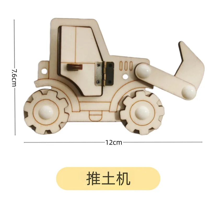 DIY Montessori Busy Board Wooden Accessories Hand Pulled Wheel Gear Drum Car Board Castle Early Educational Toy For Childre Gift