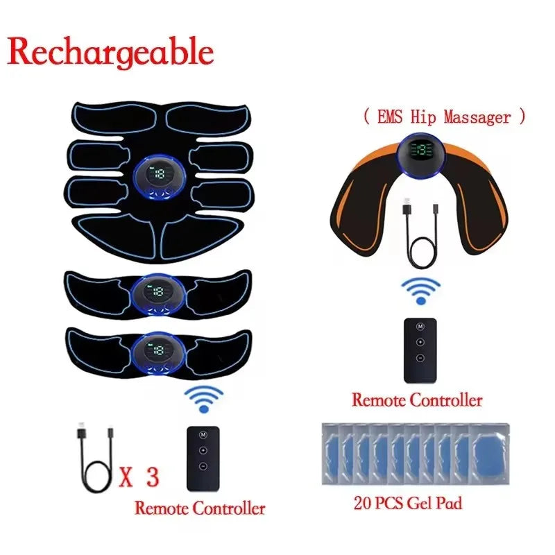 2026 EMS Abdominal Muscle Stimulator Fitness ABS Arm Training Patches Muscle Exercise Instrument USB Charging Home Men