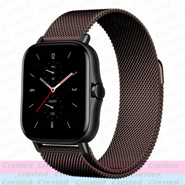 20mm/22mm Milanese band For Amazfit GTS/4/2/3/GTS2 Mini/GTR 47mm/GTR2/4/3/Pro stratos Metal Watch Bracelet Amazfit bip 5 6 strap