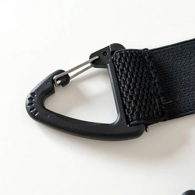 Stylish and Minimalist Adult Tactical Men’s Suspenders 4-Clip Stretch Suspenders with Triangle Buckles Workwear-Style Suspenders