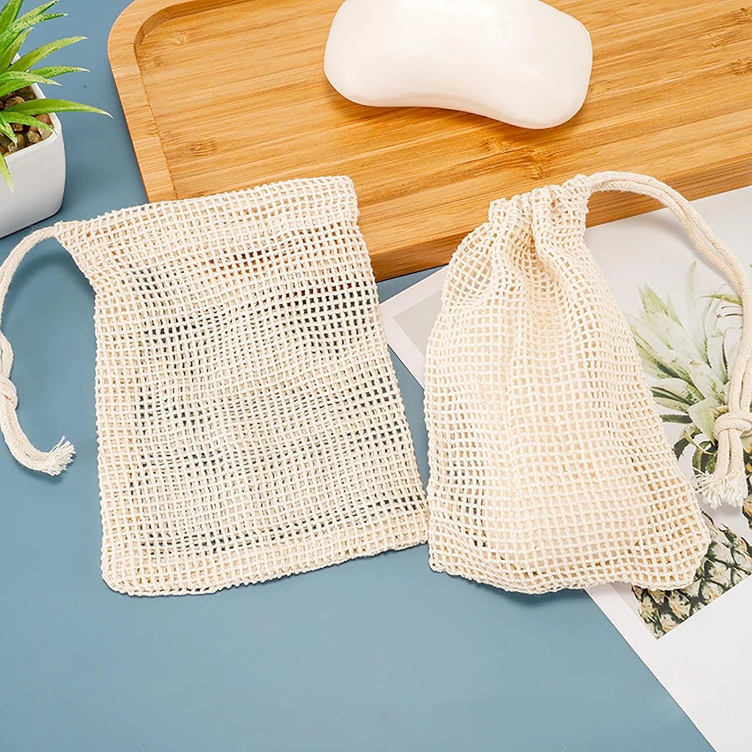 Handmade Eco-Friendly Natural Soap Saver Bag Mesh Soap Pouch - Body Cleansing And Skincare Accessory
