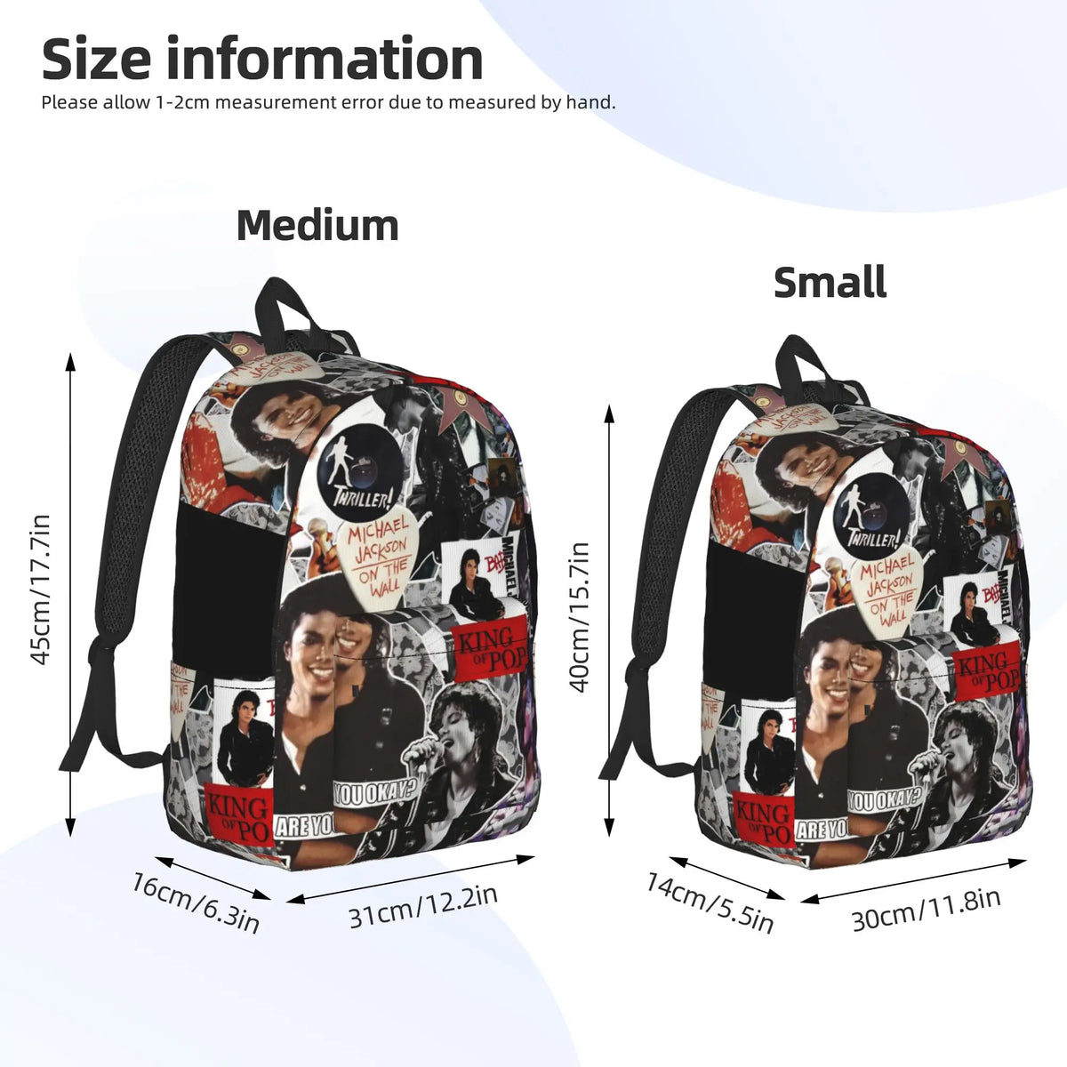 Michael Jacksons Musical Movie 2026 Cool Backpack with Pocket Student Business  Daypack for Men Women Laptop Canvas Bags