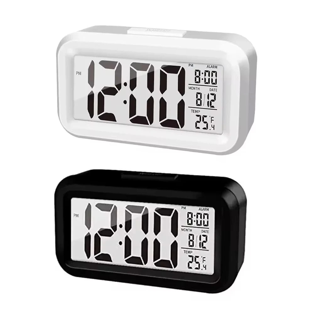 LED Digital Alarm Clock Backlight Snooze Data Time Calendar Desktop Multifunction Electronic Backlight Table Clock