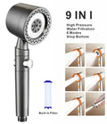 Upgraded 4 Modes High Pressure Shower Head with Stop Button Filiter Showers Massage Spa Handheld Showerhead Bathroom Accessories