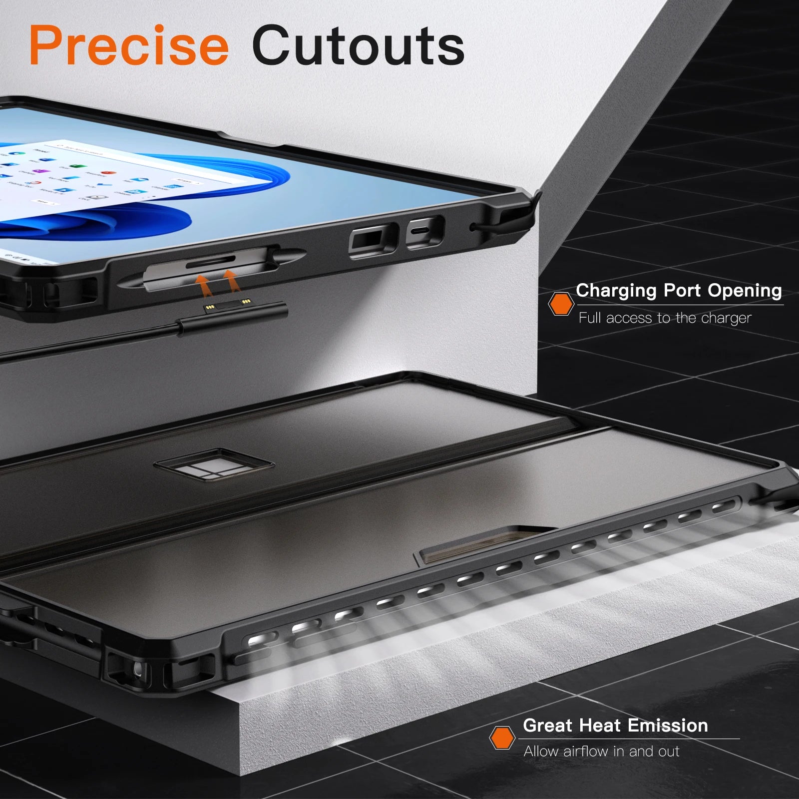 Casing untuk for Surface Pro 7 Plus Pro7 6 5 4 LTE All-in-One Rugged Cover Case with Pen Holder Kickstand Protective Case