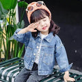 Baby Girls Denim Jacket Spring Autumn Kids Jean Coat For Girls Sweet Little Princess Outerwear Children Clothing 1-10 Years