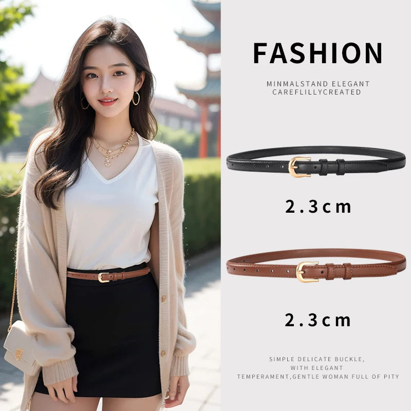 New Women's Pin Buckle Multi-function Belt With Exquisite Skirt Jeans Accessories Simple Birthday Gift