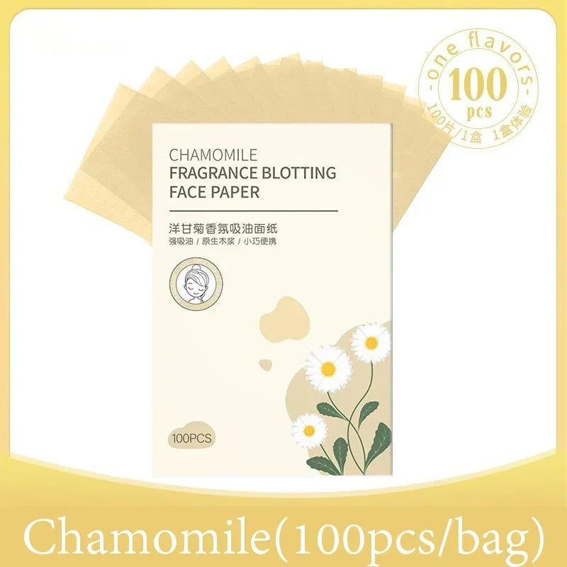 100pcs Matcha Facial Absorbent Paper Anti-Grease Face Oil Absorbing Sheets Oil Removing Paper Skincare Products for Women