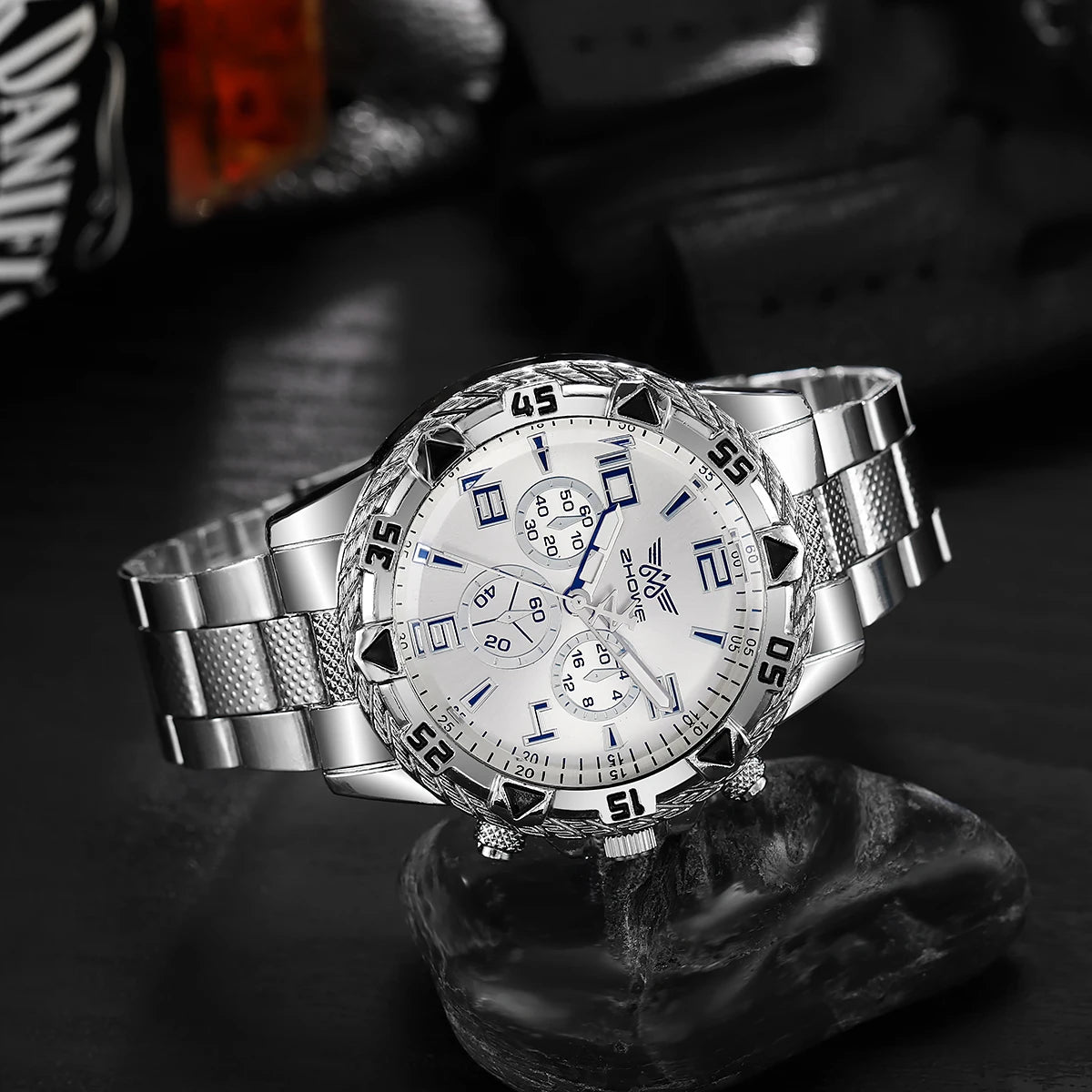 Rock Heavy Popular Big Dial Men Quartz Watches Horloges Mannen Мужские Часы Luxury Brand Men's Wristwatch Relogio Masculino Saat