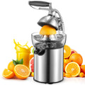 Premium Electric Citrus Juicer | Heavy-Duty Orange Squeezer with Zinc Alloy Die-Cast Shell, 2 Interchangeable Cones for All Oranges & Citrus Fruits, Powerful Juicer for Fresh Juice