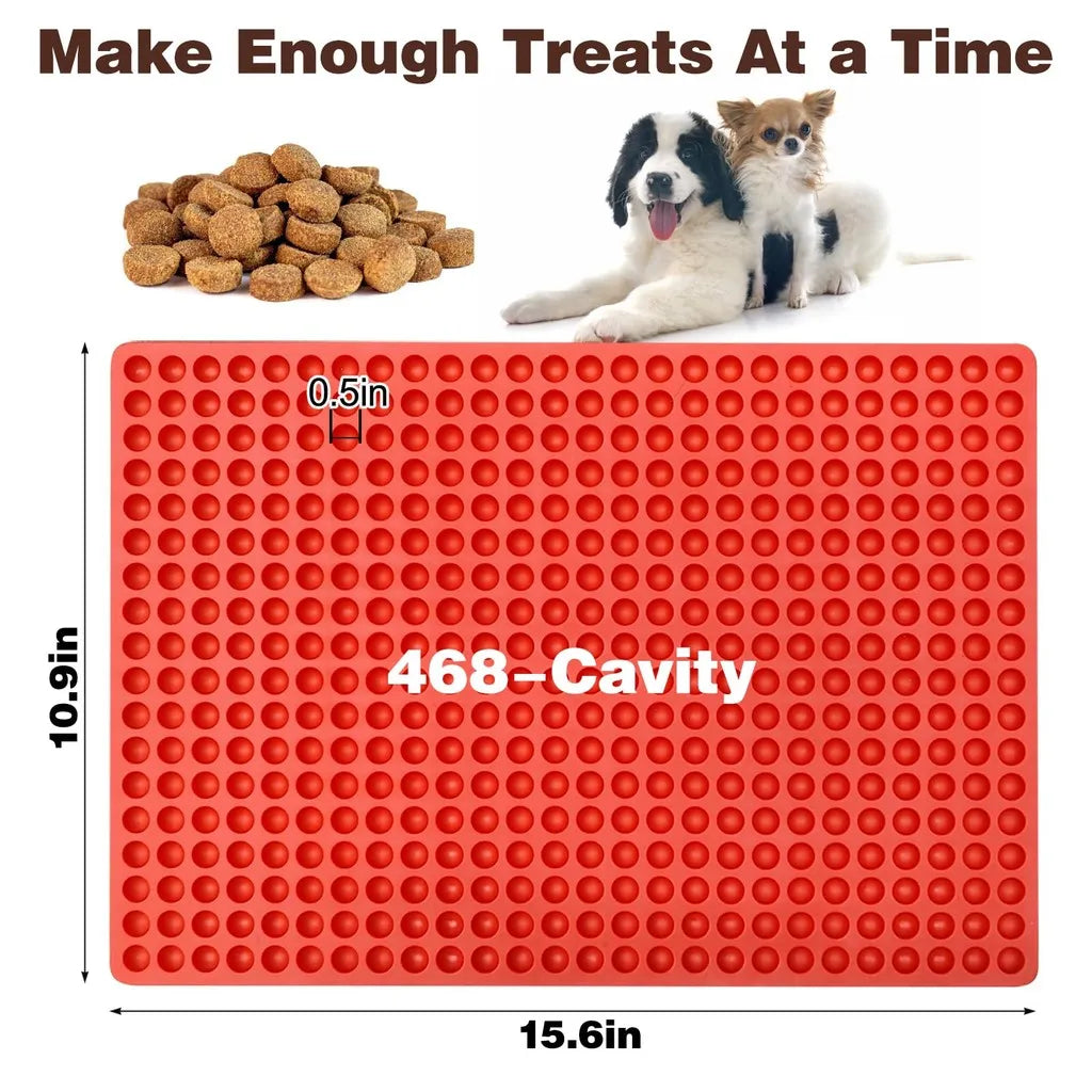 468-Cavity Mini Round Silicone Mold/Chocolate Drops Mold/Dog Treats Pan/Semi Sphere Gummy Candy Molds for Ganache Jelly Caramels