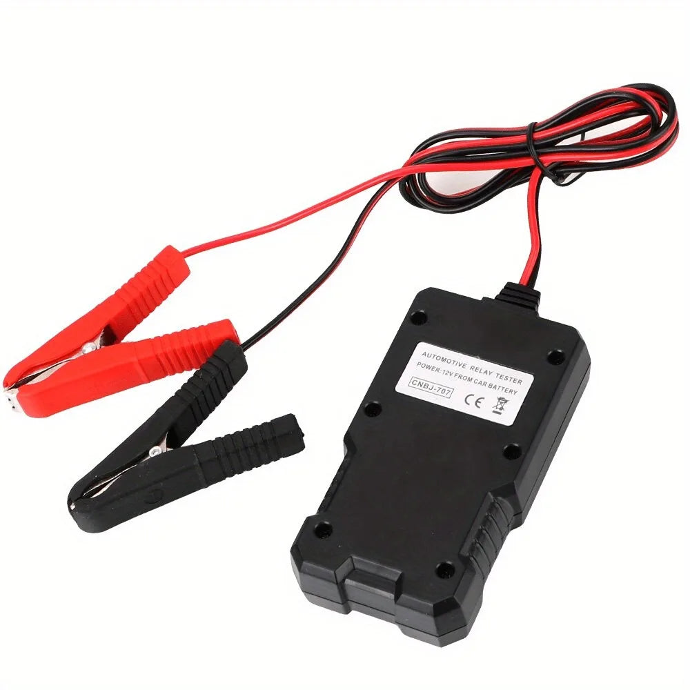Portable 12V Automotive Relay Tester - Easily Diagnose and Test Relays with Battery Clips, Fast and Accurate Results, for Car, T