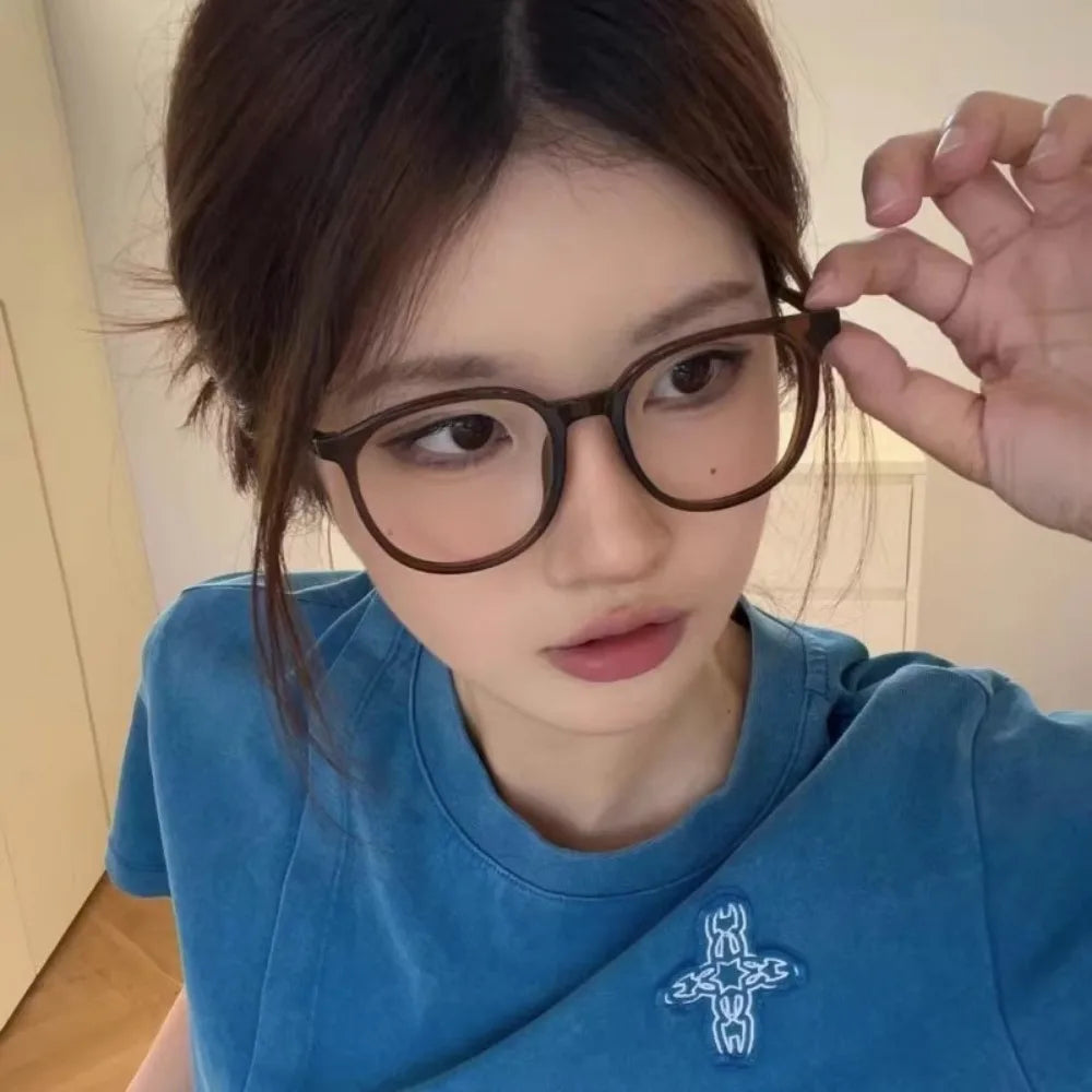 Fashion Anti-Radiation Eyeglasses Transparent Retro Unisex Computer Glasses Anti-Blue Lens Eyewear