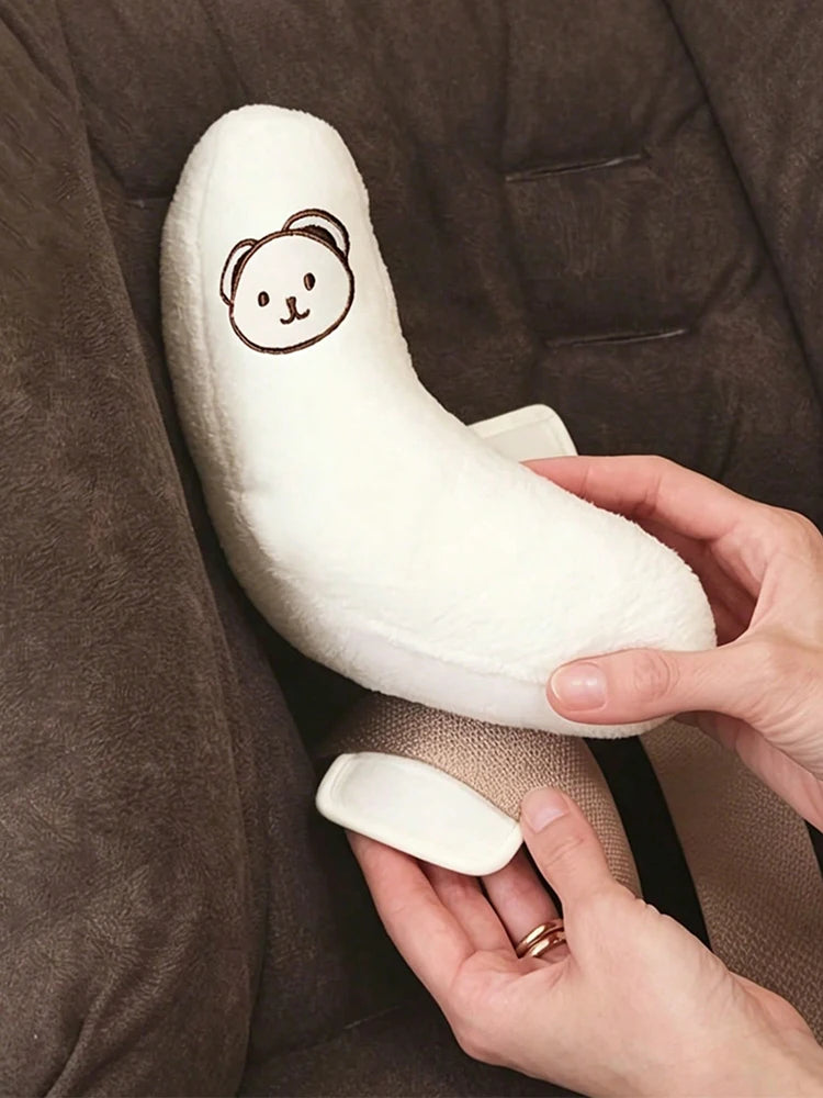 1Pc Car Seat Headrest Pillow. Baby H-Shaped Neck Pillow, Soft and Fluffy Head Support, Adjustable Velcro Design, Suitable for Car Seats, a Must-Have Item for Baby Strollers