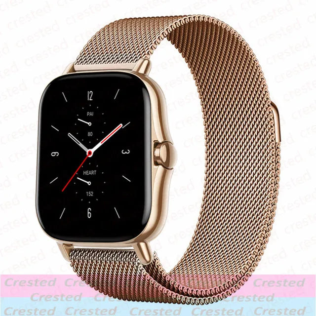 20mm/22mm Milanese band For Amazfit GTS/4/2/3/GTS2 Mini/GTR 47mm/GTR2/4/3/Pro stratos Metal Watch Bracelet Amazfit bip 5 6 strap