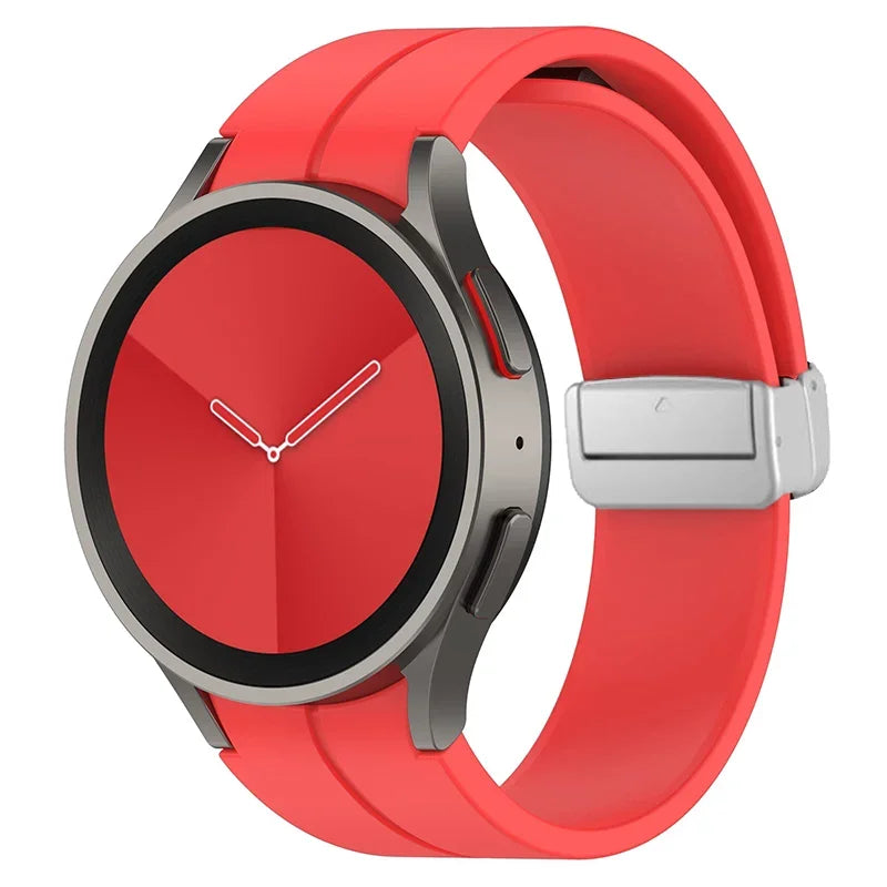 Original Silicone Band for Samsung Watch 7 6 5 4 Classic Strap 47mm 43mm 44mm 40mm Magnetic Buckle For Galaxy Watch 5 Pro 45mm