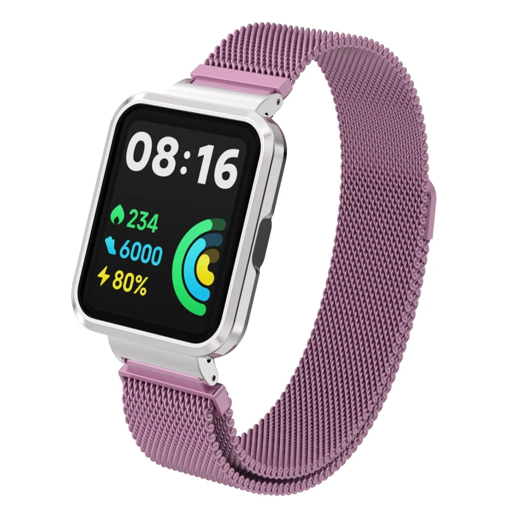 Milanese Strap For Xiaomi Redmi Watch 2 Lite Smart Watch Metal Frame Protector Case Bracelet Watchband For Redmi Watch 1 strap